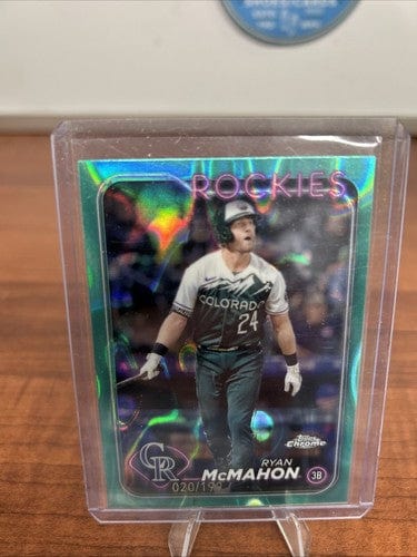 Cheap Sneaks Footwear/Sports Cards 2024 Topps Chrome Ryan McMahon #299 Aqua Raywave Refractor /199