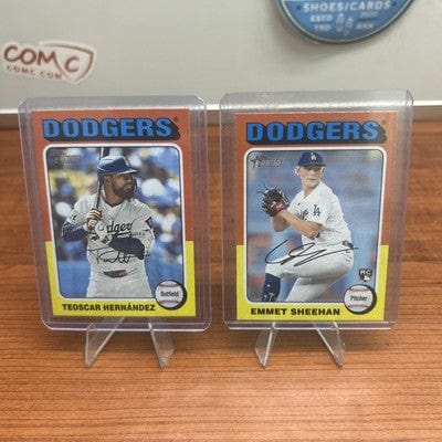 Cheap Sneaks Footwear/Sports Cards 2024 Topps Heritage Baseball Emmet Sheehan #187 Rookie LA Dodgers RC