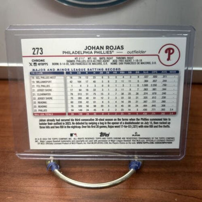 Cheap Sneaks Footwear/Sports Cards 59/125 JOHAN ROJAS 2024 TOPPS CHROME #273 BLUE SONAR REFRACTOR RC Colo