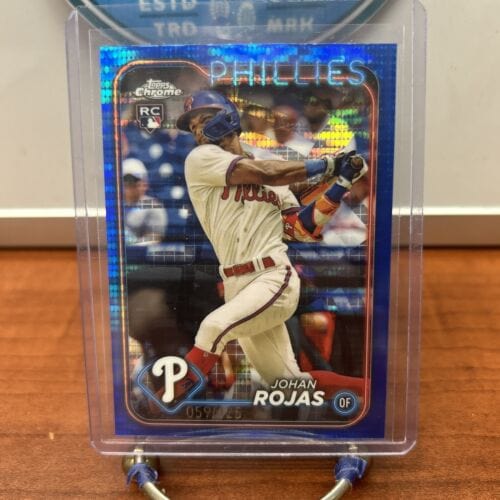 Cheap Sneaks Footwear/Sports Cards 59/125 JOHAN ROJAS 2024 TOPPS CHROME #273 BLUE SONAR REFRACTOR RC Colo