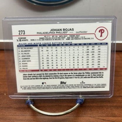 Cheap Sneaks Footwear/Sports Cards 59/125 JOHAN ROJAS 2024 TOPPS CHROME #273 BLUE SONAR REFRACTOR RC Colo