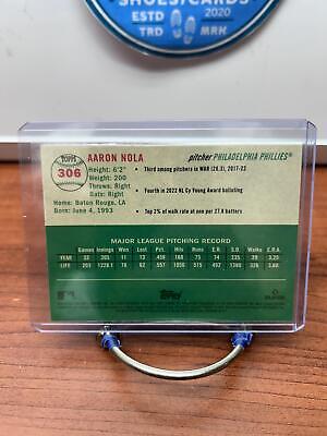 Cheap Sneaks Footwear/Sports Cards Aaron Nola 2023 Topps Chrome Platinum Anniversary #306 Philadelphia Ph