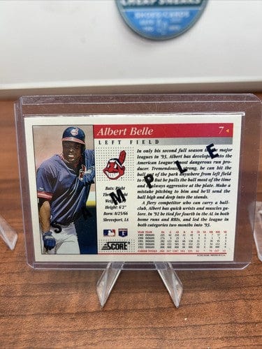 Cheap Sneaks Footwear/Sports Cards Albert Belle 1993 Score #7 SAMPLE/PROMO Card Cleveland Indians