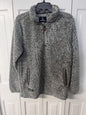 Cheap Sneaks Footwear/Sports Cards Apparel Women Simply Southern Faux Fur Gray Quarter Zip Pullover, size S