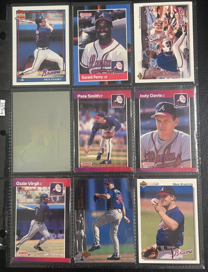 Cheap Sneaks Footwear/Sports Cards Atlanta Braves 70 + Different Lot Varations of Braves from years 1975-