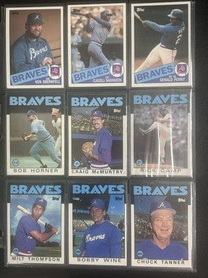 Cheap Sneaks Footwear/Sports Cards Atlanta Braves 70 + Different Lot Varations of Braves from years 1975-