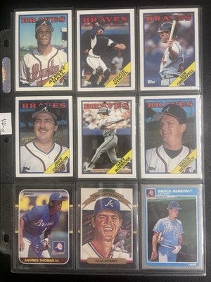 Cheap Sneaks Footwear/Sports Cards Atlanta Braves 70 + Different Lot Varations of Braves from years 1975-