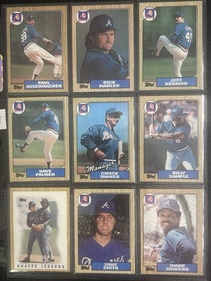 Cheap Sneaks Footwear/Sports Cards Atlanta Braves 70 + Different Lot Varations of Braves from years 1975-