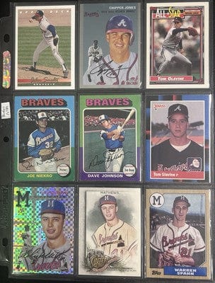Cheap Sneaks Footwear/Sports Cards Atlanta Braves 70 + Different Lot Varations of Braves from years 1975-