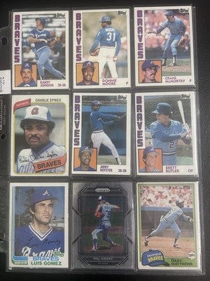 Cheap Sneaks Footwear/Sports Cards Atlanta Braves 70 + Different Lot Varations of Braves from years 1975-