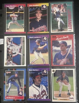 Cheap Sneaks Footwear/Sports Cards Atlanta Braves 70 + Different Lot Varations of Braves from years 1975-