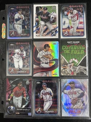 Cheap Sneaks Footwear/Sports Cards Atlanta Braves Lots Topps, Topps Chrome, Bowman Chrome 2000-2024 10+ V