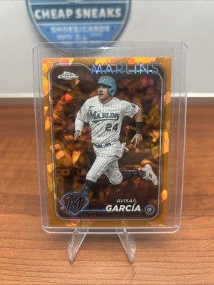 Cheap Sneaks Footwear/Sports Cards AVISAIL GARCIA 2024 Topps Chrome Sapphire #505 Orange 14/25 Miami Marl