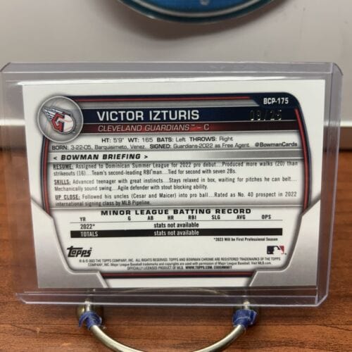 Cheap Sneaks Footwear/Sports Cards Baseball Card 09/25 Victor Izturis 2023 1st Bowman Chrome Orange Shimmer Refractor #