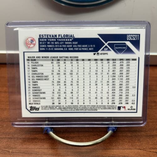 Cheap Sneaks Footwear/Sports Cards Baseball Card 15/25 Estevan Florial 2023 Topps Chrome Sapphire Orange Refrac.#USCS21