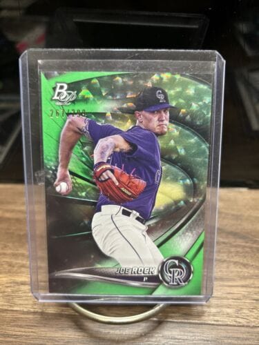 Cheap Sneaks Footwear/Sports Cards Baseball Card #175 Chrome Base 2022 Bowman Platinum EMERALD ICE FOILBOARD Joe Rock #TOP-63. #267/299