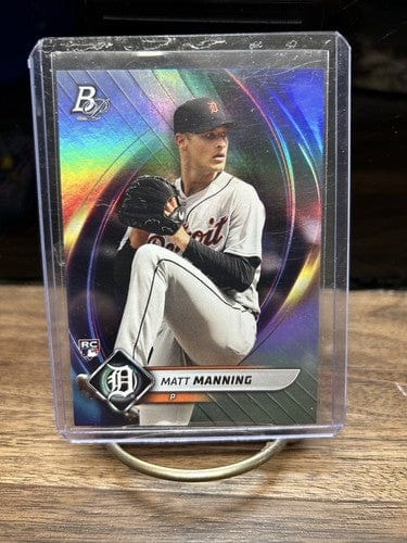 Cheap Sneaks Footwear/Sports Cards Baseball Card #175 Chrome Base 2022 Bowman Platinum Matt Manning #6 Detroit Tigers Rookie Card