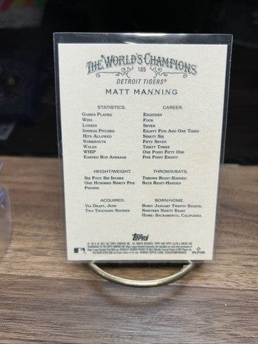 Cheap Sneaks Footwear/Sports Cards Baseball Card #175 Chrome Base 2022 Topps Allen & Ginter Chrome Matt Manning RC Detroit Tigers #185
