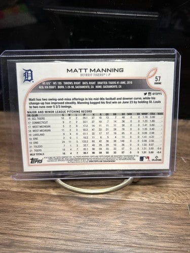 Cheap Sneaks Footwear/Sports Cards Baseball Card #175 Chrome Base 2022 Topps Chrome Matt Manning RC #57 Detroit Tigers