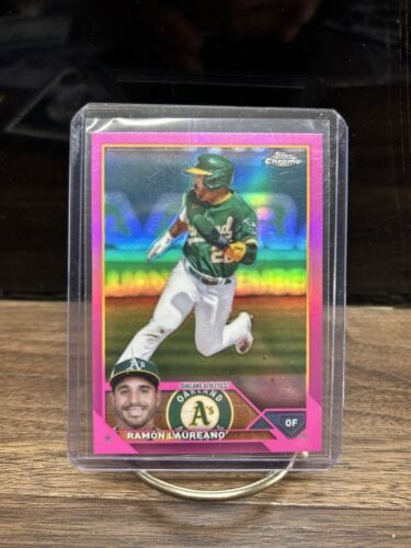 Cheap Sneaks Footwear/Sports Cards Baseball Card #175 Chrome Base 2023 Topps Chrome Ramon Laureano Pink #116 Oakland Athletics