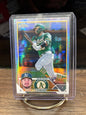 Cheap Sneaks Footwear/Sports Cards Baseball Card #175 Chrome Prism Refractor Shea Langeliers 2023 Topps Chrome #175 Oak Athletics Base,Silver/Prism