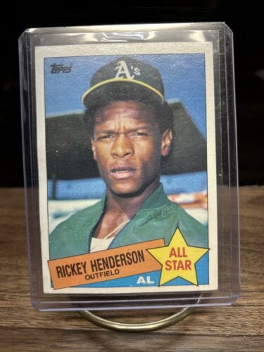 Cheap Sneaks Footwear/Sports Cards Baseball Card 1985 Topps Rickey Henderson #706  ALLSTAR Oakland Athletics