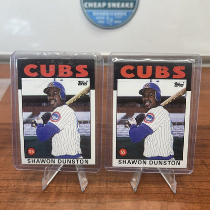 Cheap Sneaks Footwear/Sports Cards Baseball Card 1986 Topps #72 Shawon Dunston Baseball Card Chicago Cubs Ex +Bonus Car