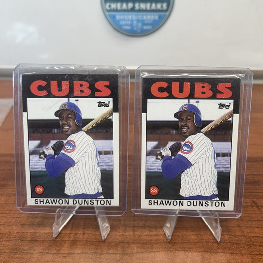 Cheap Sneaks Footwear/Sports Cards Baseball Card 1986 Topps #72 Shawon Dunston Baseball Card Chicago Cubs Ex +Bonus Car