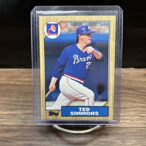 Cheap Sneaks Footwear/Sports Cards Baseball Card 1987 MLB Topps Ted Simmons #516 Base Card - Pulled From Sealed Set