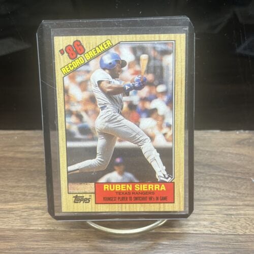 Cheap Sneaks Footwear/Sports Cards Baseball Card 1987 Topps #6 Ruben Sierra '86 Record Breaker Rangers