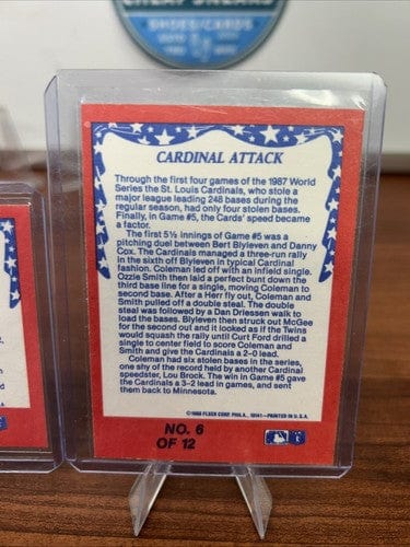 Cheap Sneaks Footwear/Sports Cards Baseball Card 1988 Fleer 87 World Series Cardinals/Twins Insert Set #6,#11 Of 12 Gam