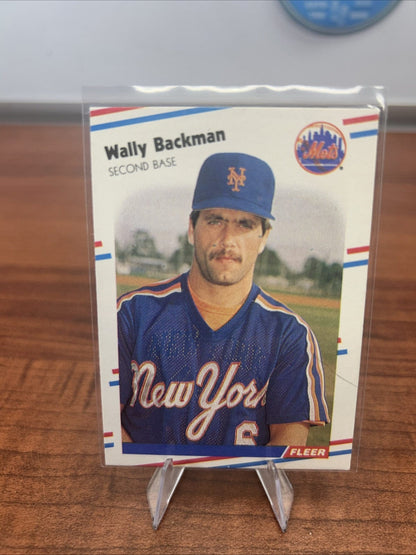 Cheap Sneaks Footwear/Sports Cards Baseball Card 1988 Fleer MLB #128 Wally Backman New York Mets