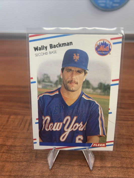 Cheap Sneaks Footwear/Sports Cards Baseball Card 1988 Fleer MLB #128 Wally Backman New York Mets
