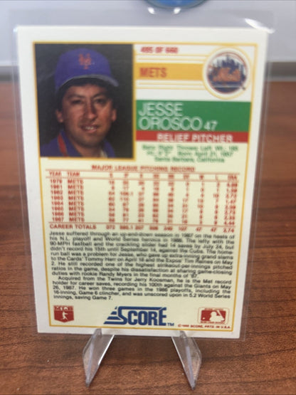 Cheap Sneaks Footwear/Sports Cards Baseball Card 1988 Score # 495 - Jesse Orosco - New York Mets
