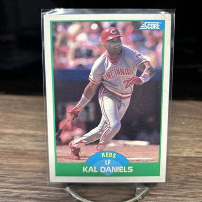 Cheap Sneaks Footwear/Sports Cards Baseball Card 1989 Score #7 Kal Daniels Cincinnati Reds baseball card