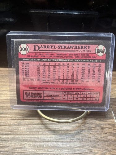 Cheap Sneaks Footwear/Sports Cards Baseball Card 1989 Topps #300 Darryl Strawberry New York Mets