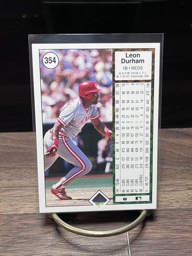 Cheap Sneaks Footwear/Sports Cards Baseball Card 1989 Upper Deck Leon Durham Cincinnati Reds #354