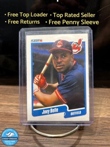 Cheap Sneaks Footwear/Sports Cards Baseball Card 1990 Fleer Joey “Albert” Belle Rookie Card #485 Cleveland Indians