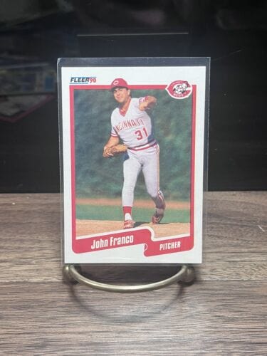 Cheap Sneaks Footwear/Sports Cards Baseball Card 1990 Fleer John Franco Baseball Card Cincinnati Reds Baseball MLB #419
