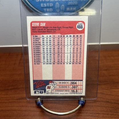 Cheap Sneaks Footwear/Sports Cards Baseball Card 1990 Fleer Steve Sax New York Yankees  #455 Centered Mint