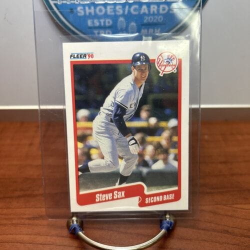 Cheap Sneaks Footwear/Sports Cards Baseball Card 1990 Fleer Steve Sax New York Yankees  #455 Centered Mint