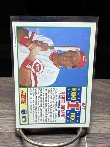 Cheap Sneaks Footwear/Sports Cards Baseball Card 1990  Score #667 Scott Bryant OF Rookie Card Cincinnati Reds