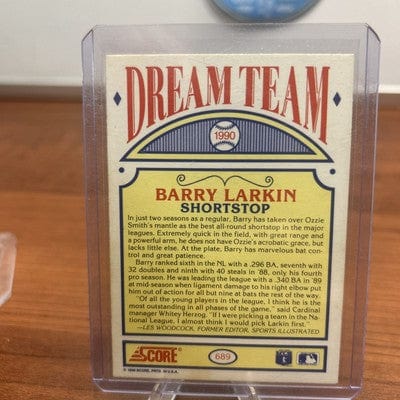 Cheap Sneaks Footwear/Sports Cards Baseball Card 1990 Score Barry Larkin Dream Team #689