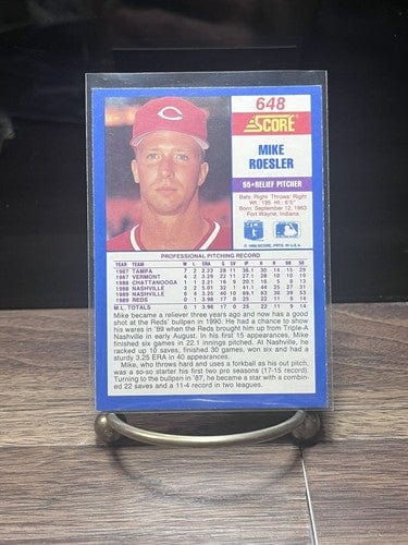 Cheap Sneaks Footwear/Sports Cards Baseball Card 1990 Score Baseball Card Mike Roesler Rookie Cincinnati Reds #648