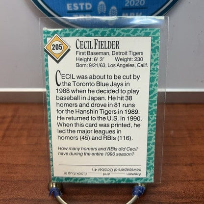Cheap Sneaks Footwear/Sports Cards Baseball Card 1990 Sports Illustrated for Kids #205 Cecil Fielder Detroit Tigers (1)