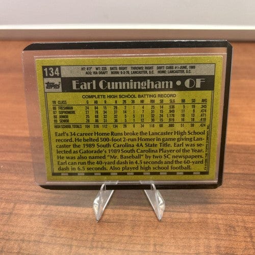 Cheap Sneaks Footwear/Sports Cards Baseball Card 1990 Topps Earl Cunningham Cubs #134