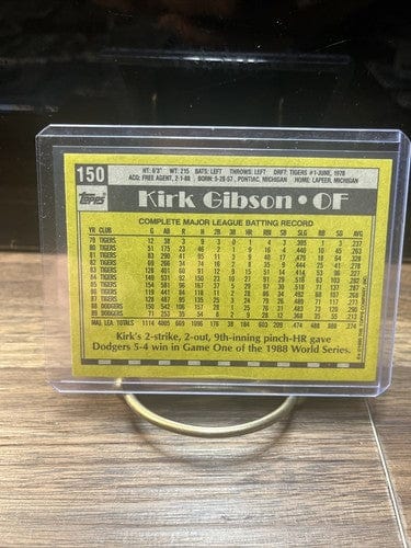 Cheap Sneaks Footwear/Sports Cards Baseball Card 1990 Topps Kirk Gibson Los Angeles Dodgers Baseball Card #150