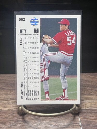 Cheap Sneaks Footwear/Sports Cards Baseball Card 1990 Upper Deck #662 TIM LEARY Cincinnati Reds