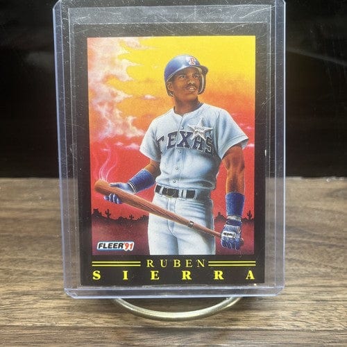 Cheap Sneaks Footwear/Sports Cards Baseball Card 1991 Fleer RUBEN SIERRA Baseball Card 3 Texas Rangers