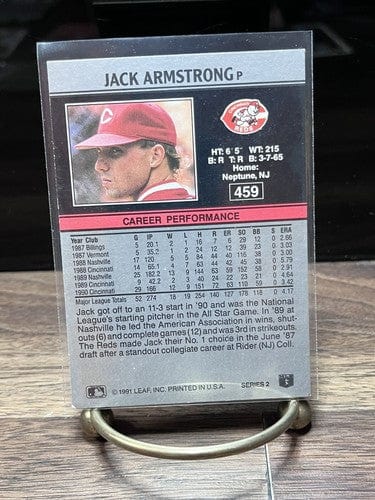 Cheap Sneaks Footwear/Sports Cards Baseball Card 1991 Leaf Jack Armstrong P Cincinnati Reds Baseball Card #259 Series 2